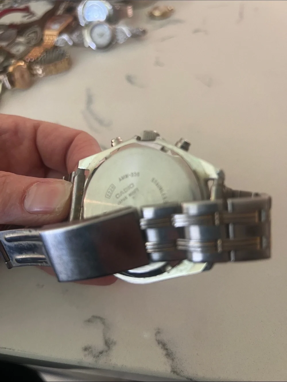 Casio Silver and Gold-Tone Chronograph Watch
